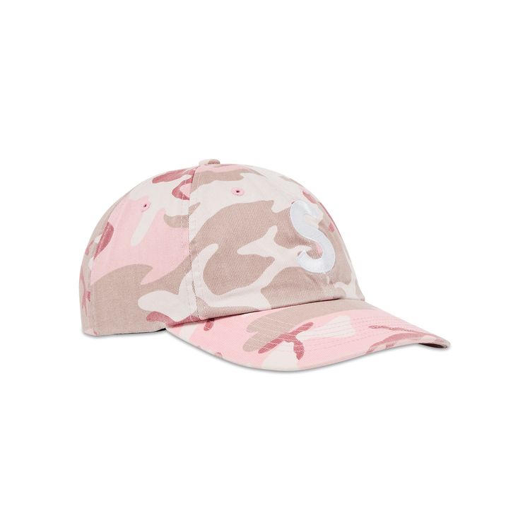 Supreme Pigment Coated S Logo 6-Panel Pink Camo