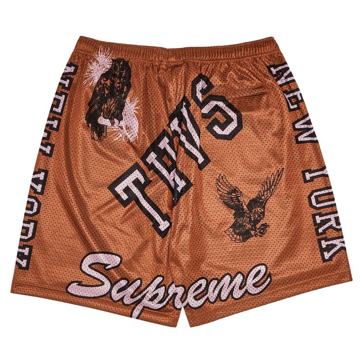 Supreme Mesh Shorts Rust