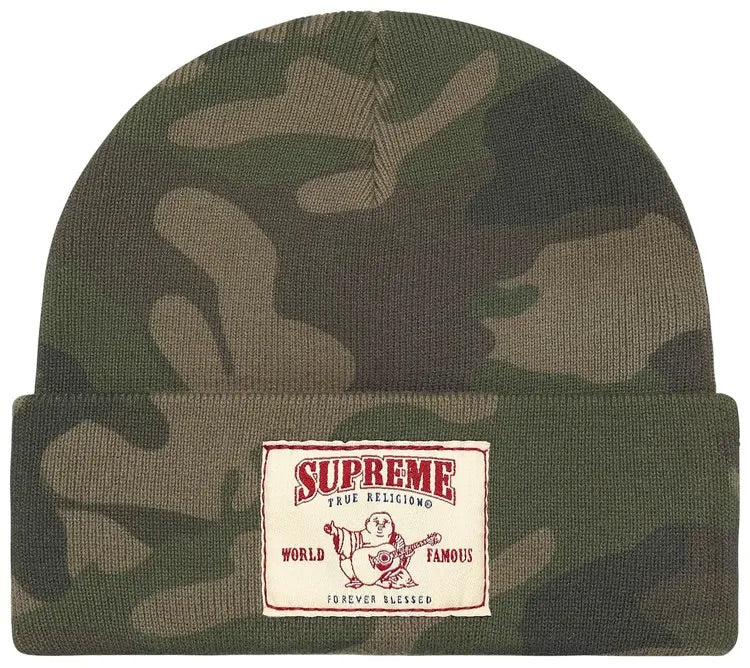 Supreme x True Religion Beanie Olive Camo