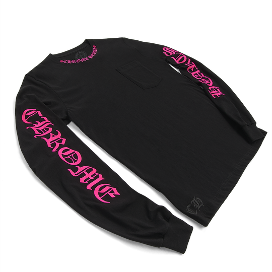 Chrome Hearts Longsleeve Pocket Crew Black/Pink