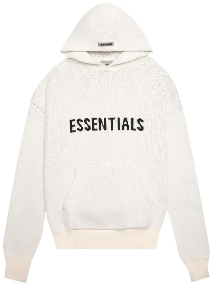 Essentials Knit Hoodie Buttercream