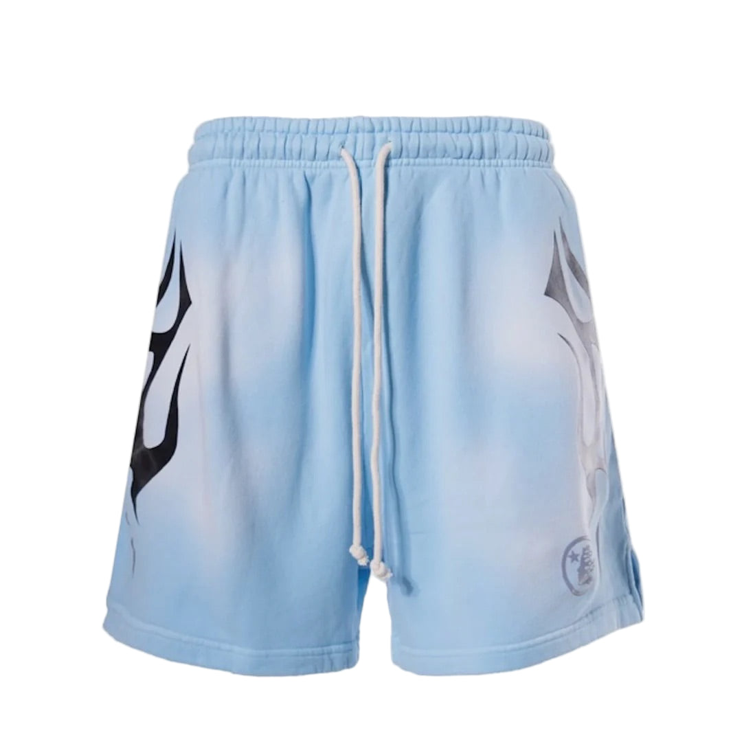 Hellstar Flame Shorts Blue