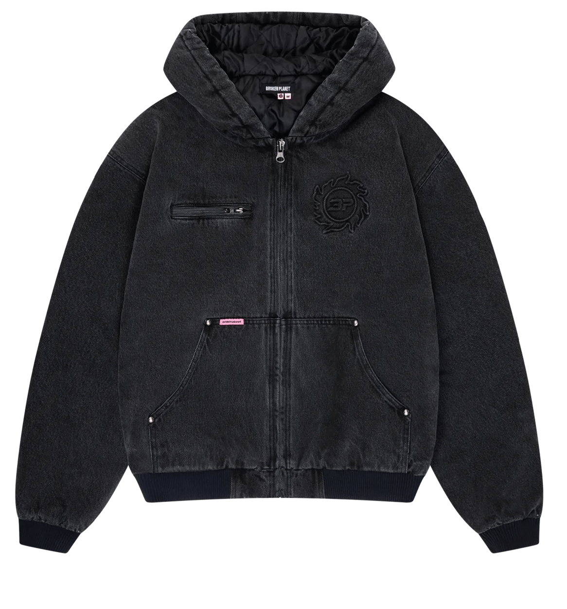 Broken PLanet Denim Workwear Jacket Washed Midnight Black