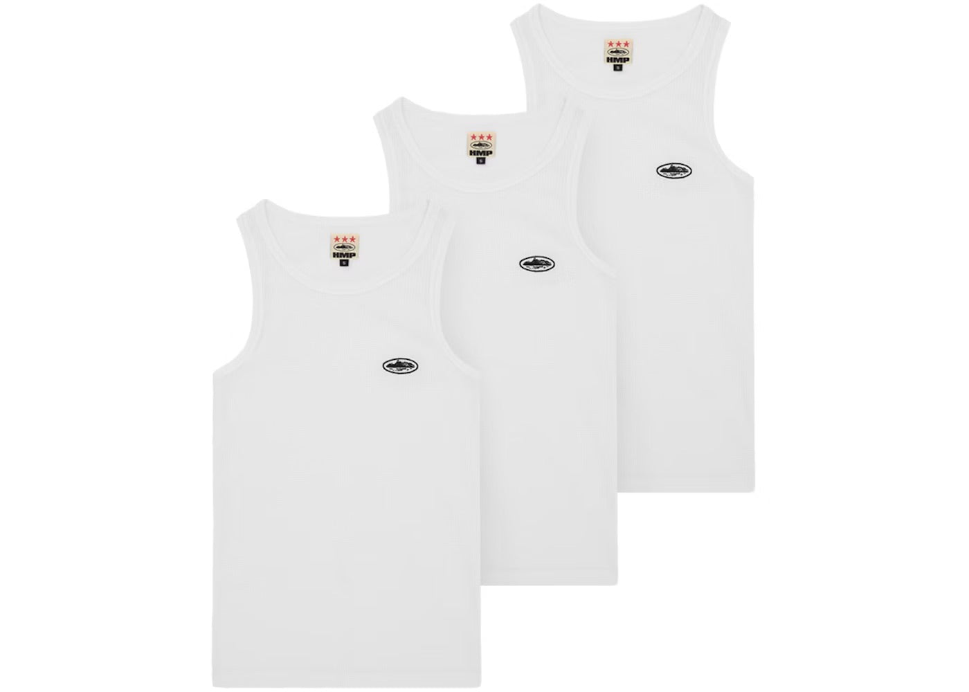 Corteiz HMP Essentials Tank Top 3 Pack White