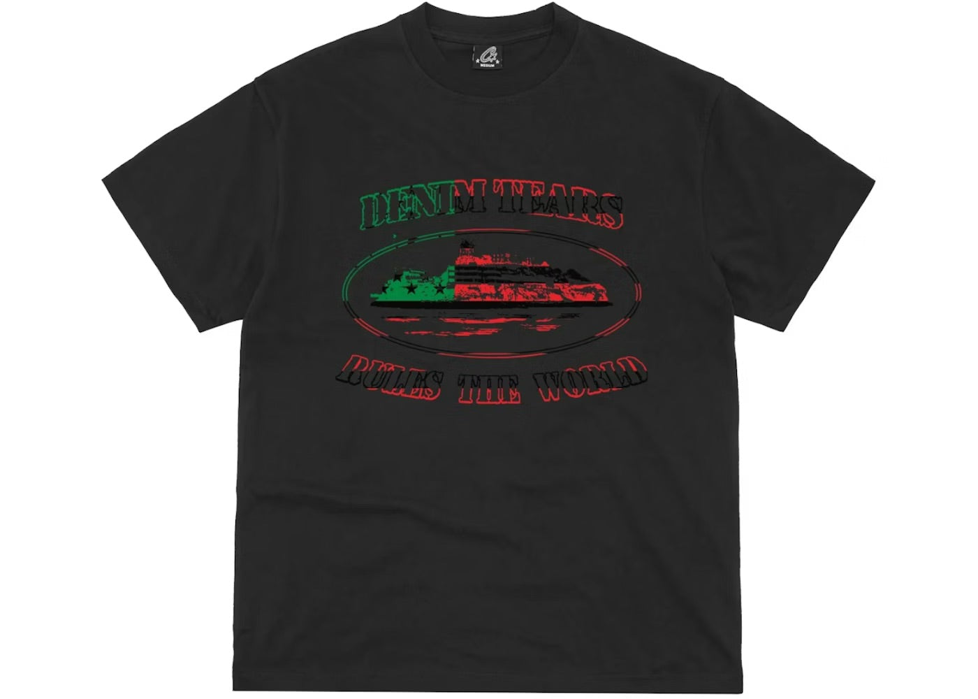 Corteiz x Denim Tears Cortears OG Alcatraz T-Shirt Black