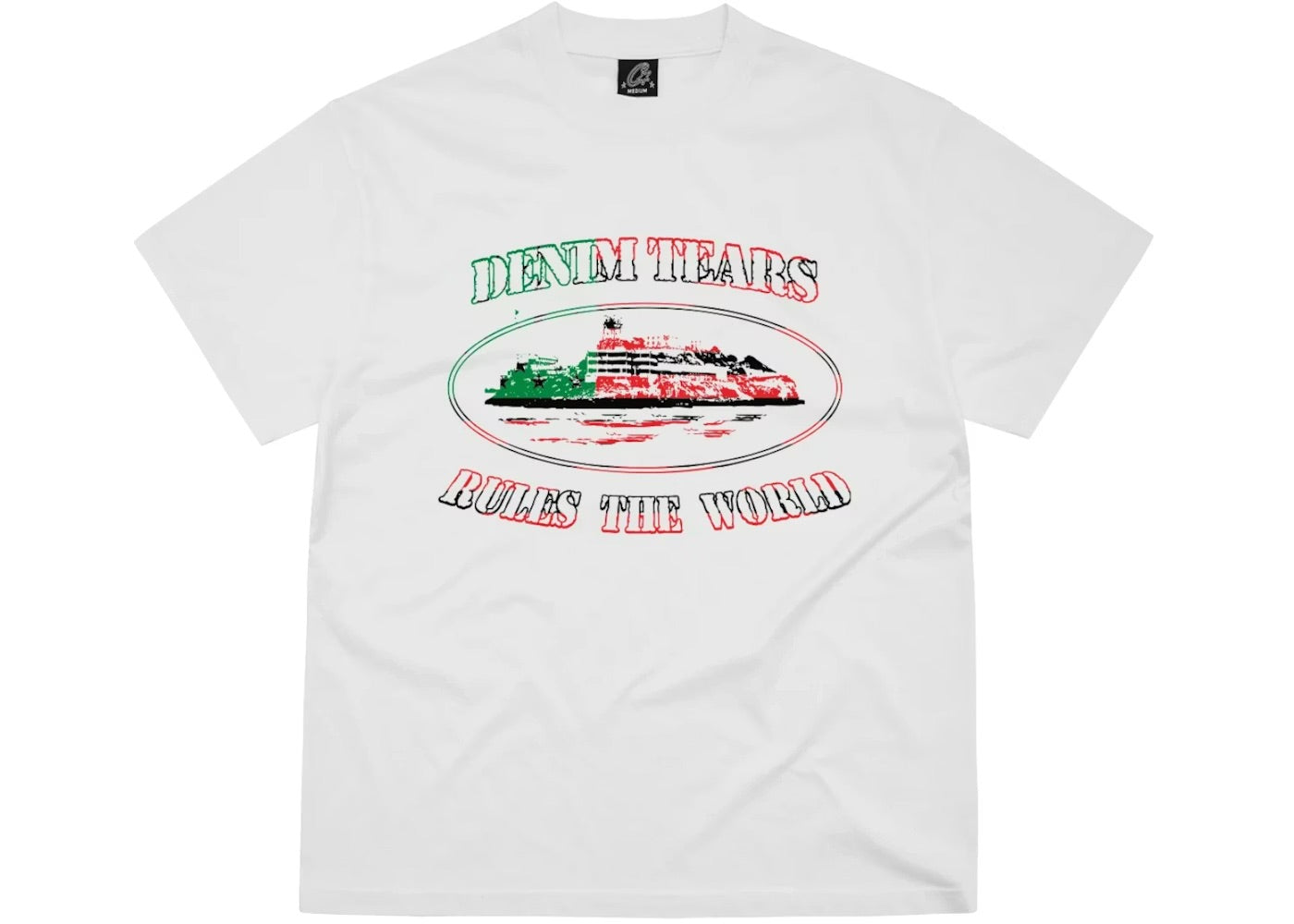 Corteiz x Denim Tears Cortears OG Alcatraz T-Shirt White