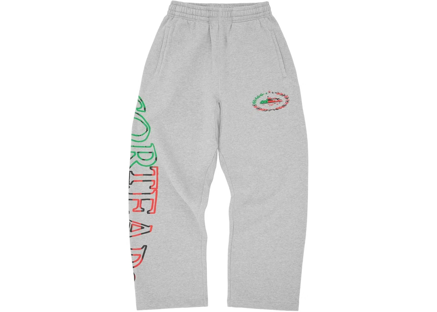 Corteiz Cortears Royale Open Hem Sweatpants Grey