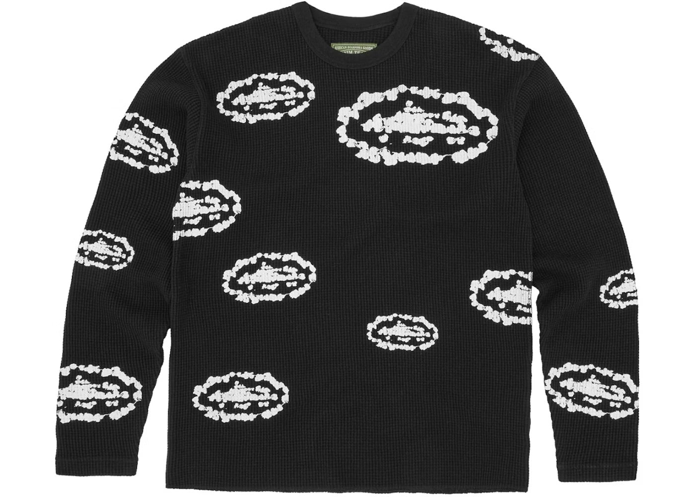 Corteiz x Denim Tears Island Wreath Waffle Thermal Black