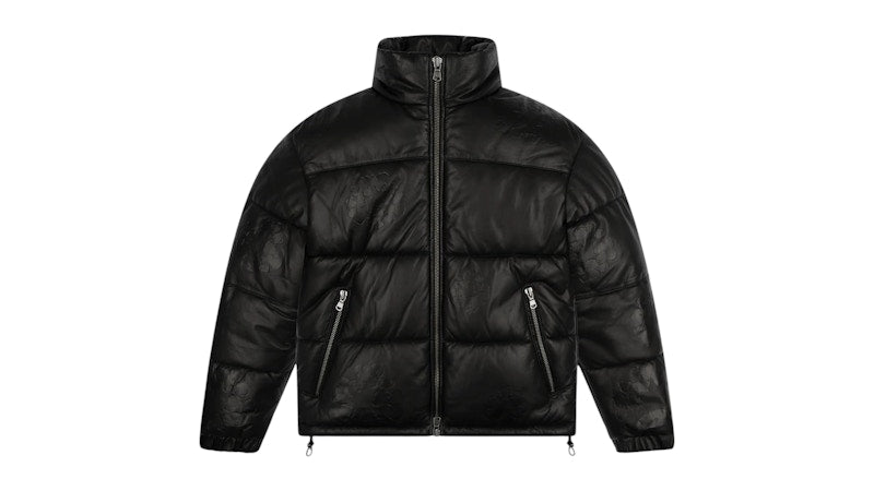 Denim Tears Leather Embossed Puffer Jacket