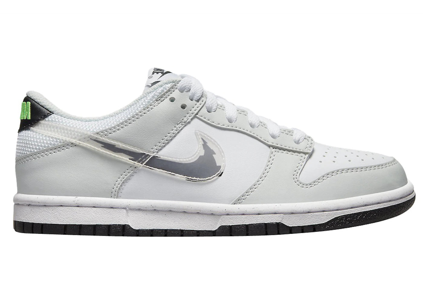 Nike Dunk Low Glitch Swoosh White Grey (GS)