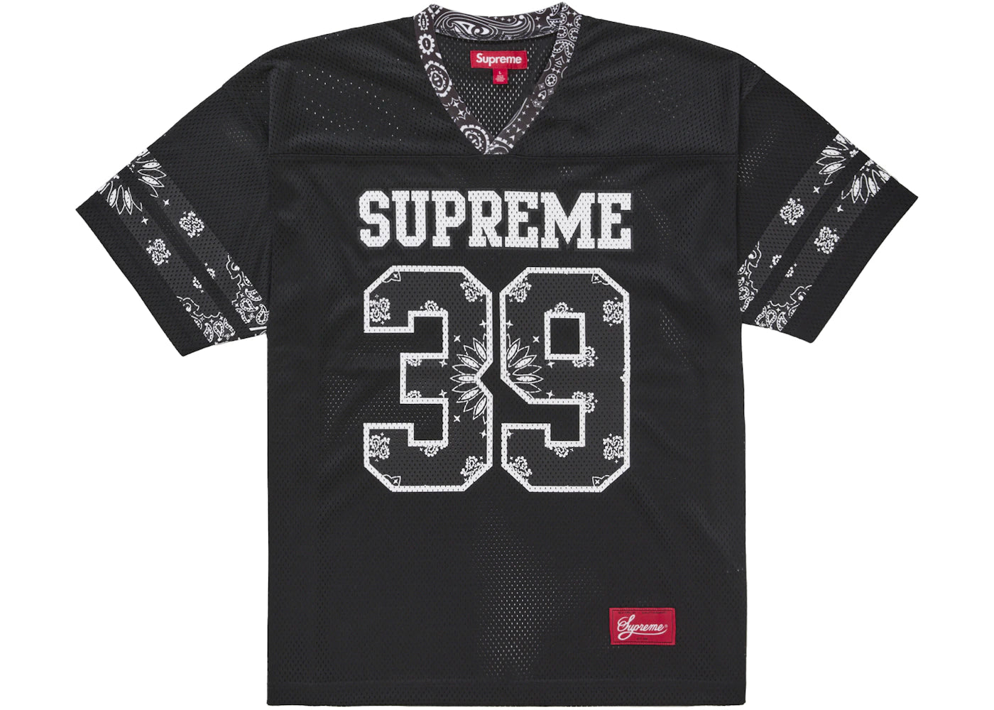 Supreme Bandana Football Jersey Black/White