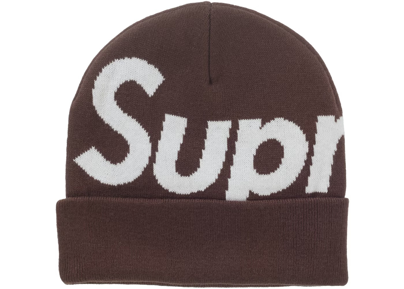 Supreme Big Logo Beanie Brown