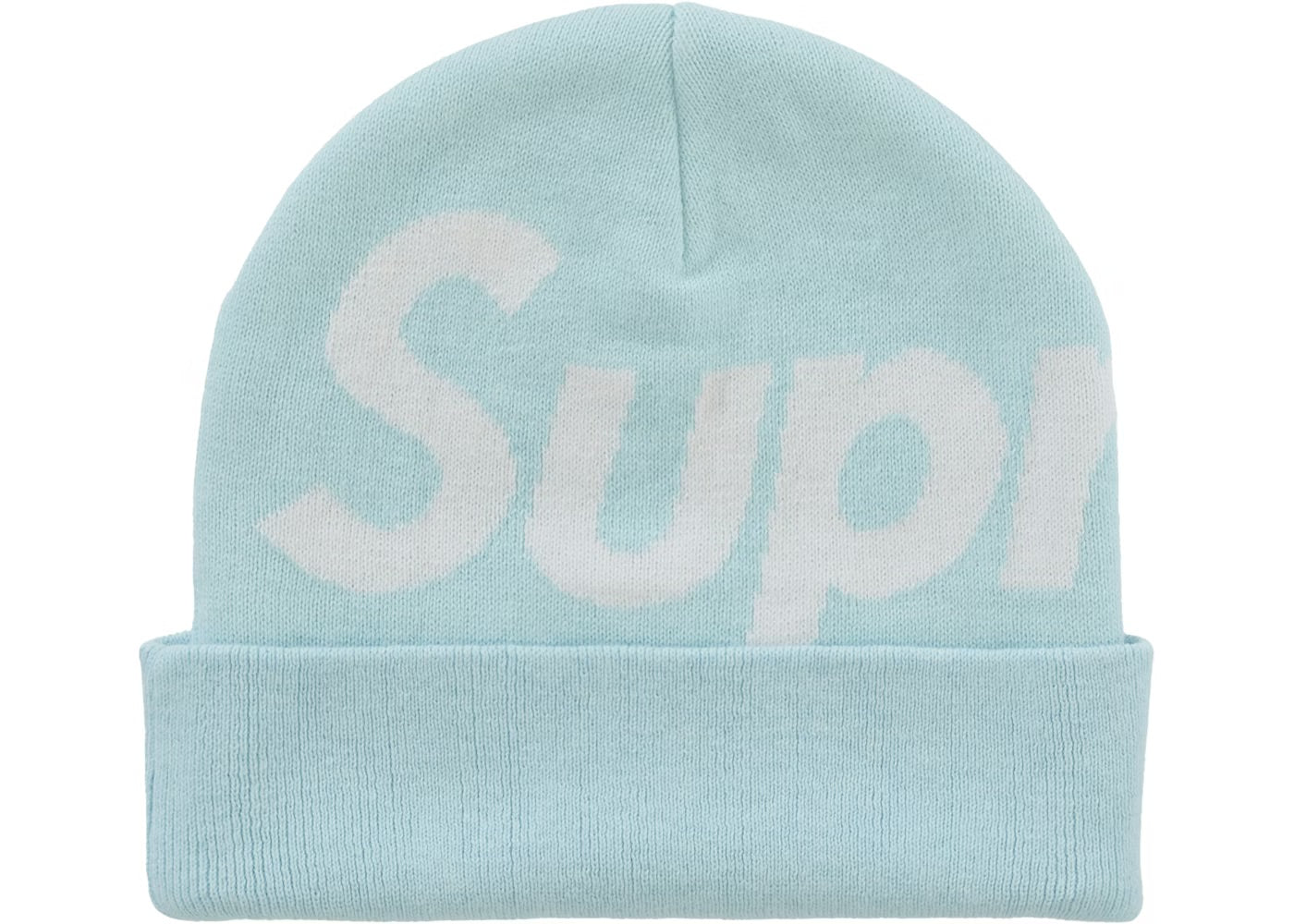 Supreme Big Logo Beanie Light Blue