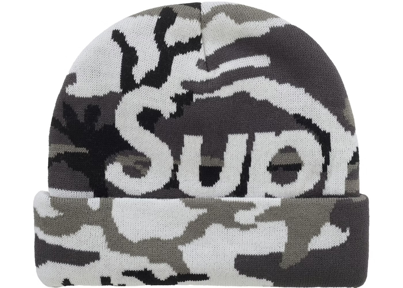 Supreme Big Logo Beanie Snow Camo