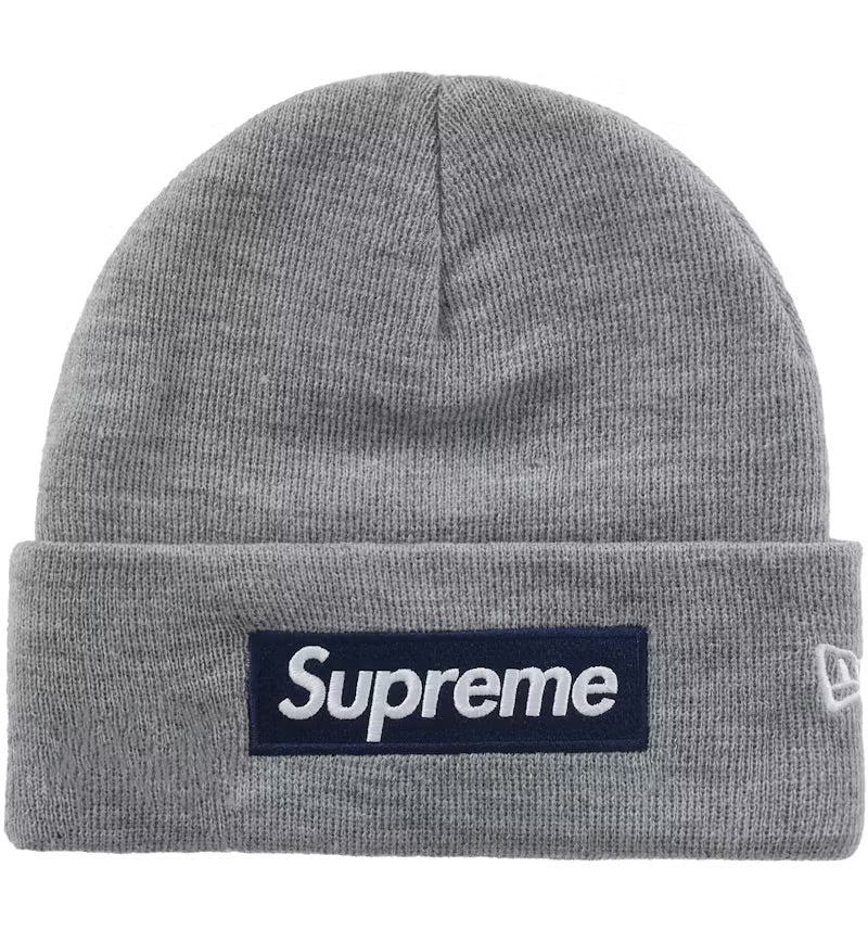 Supreme Box Logo Beanie Grey/Navy