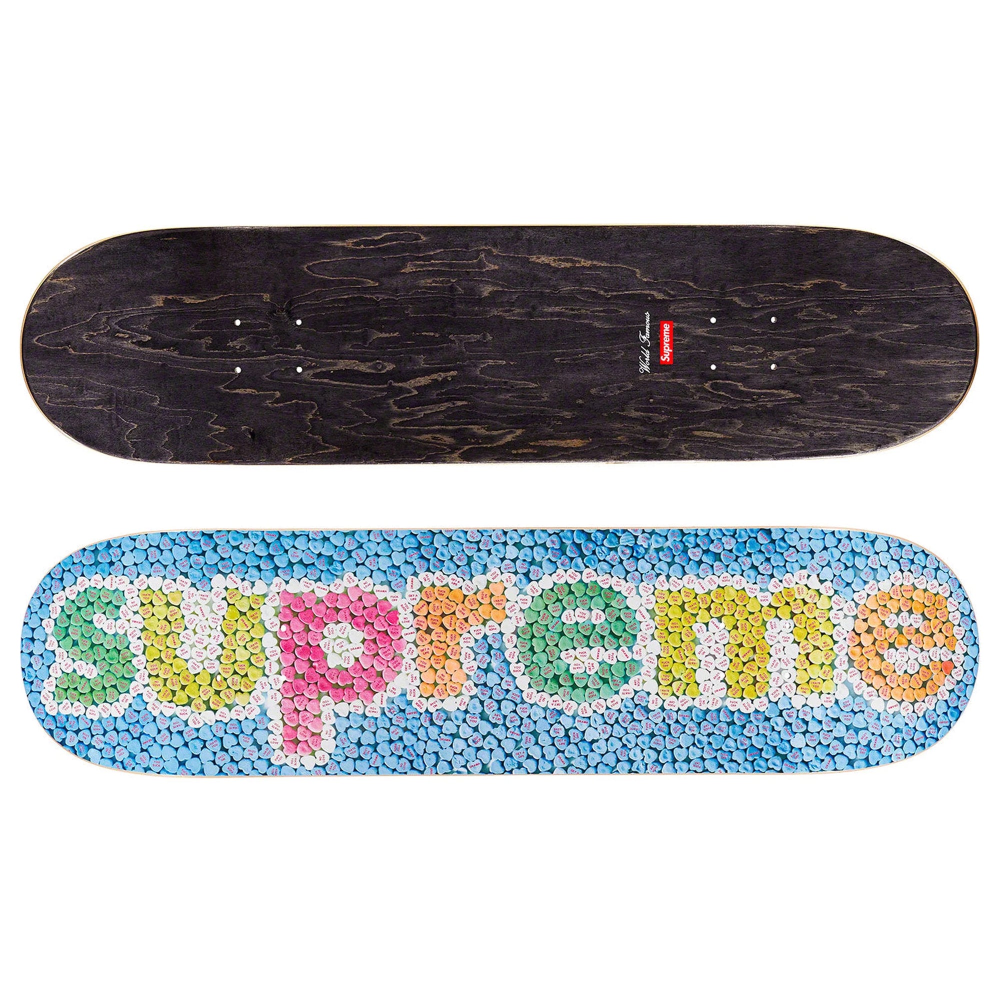Supreme Candy Hearts Skateboard Blue